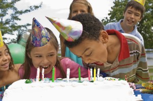 Children Having Fun At Birthday Party